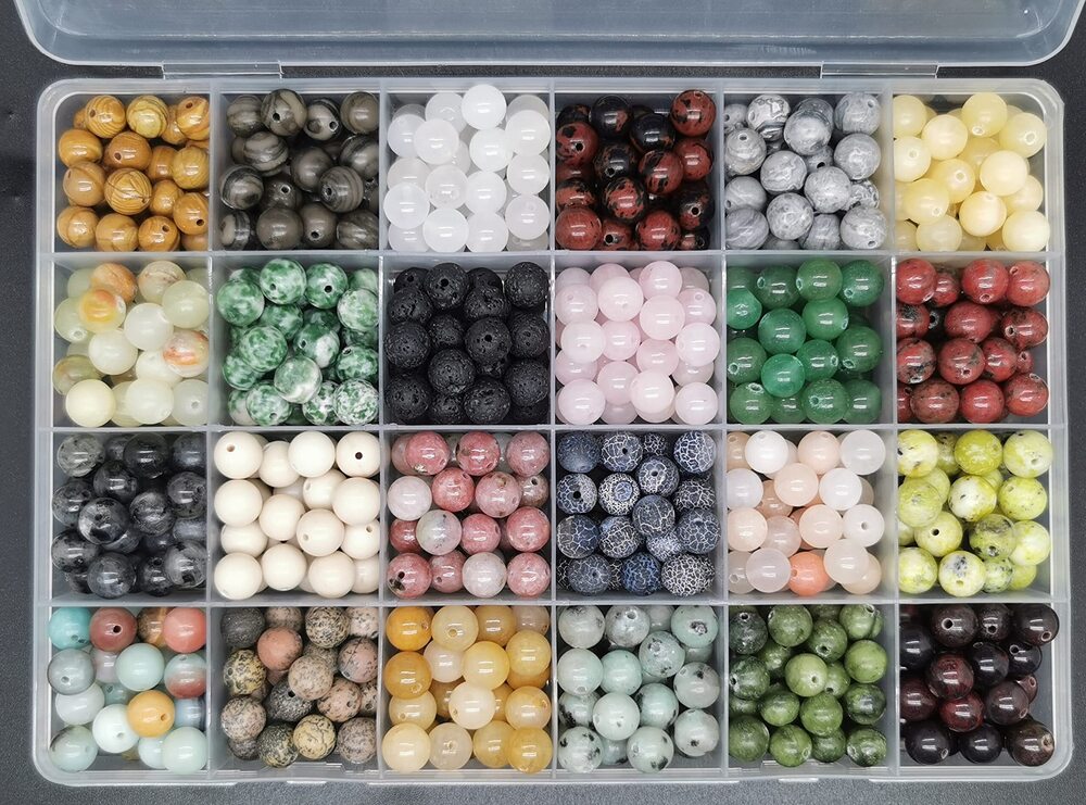 4428 500pcs 8mm Natural Round Stone Beads Gemstone Beading Loose Gemstone